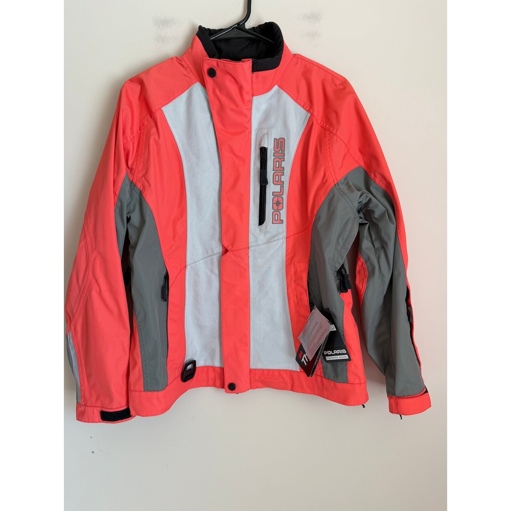 NWT Polaris Throttle Snowmobile Jacket Women S Coral Grey Insulated